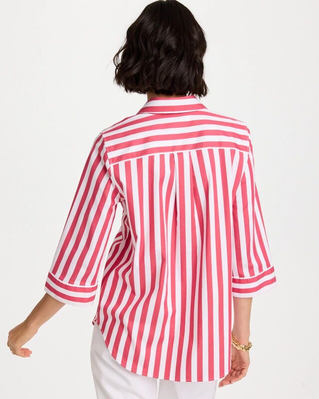 No Iron Striped Stretch Tunic - image 3